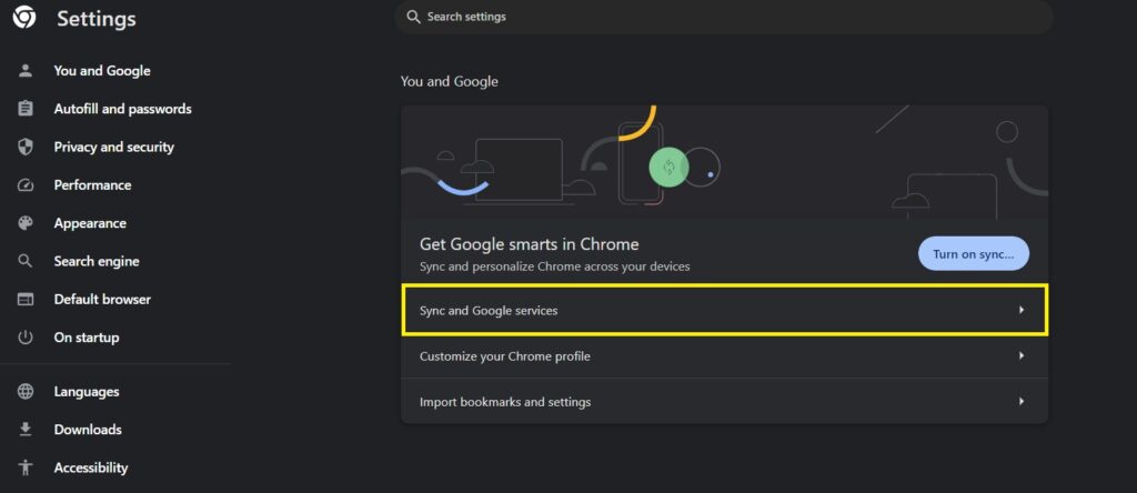 google sync options Chrome Browser Security Settings Hindi